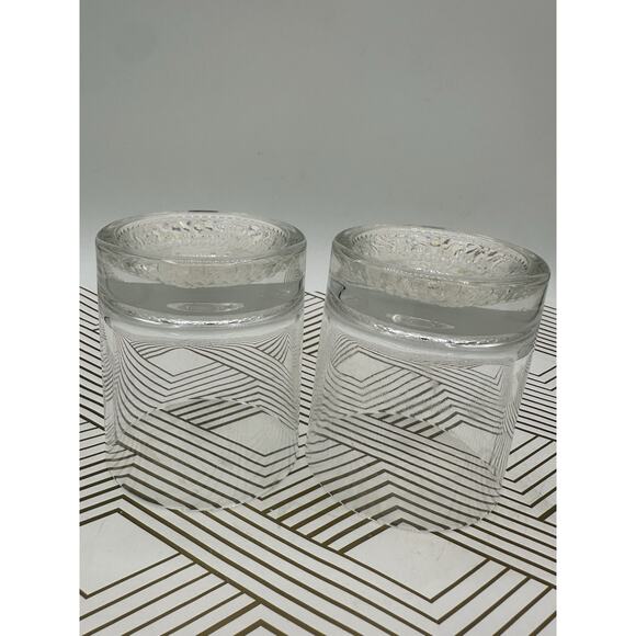 Vintage Pair of Crown Royal Clear Glass Highball Glasses Tumbler Bar Ware - Picture 2 of 5